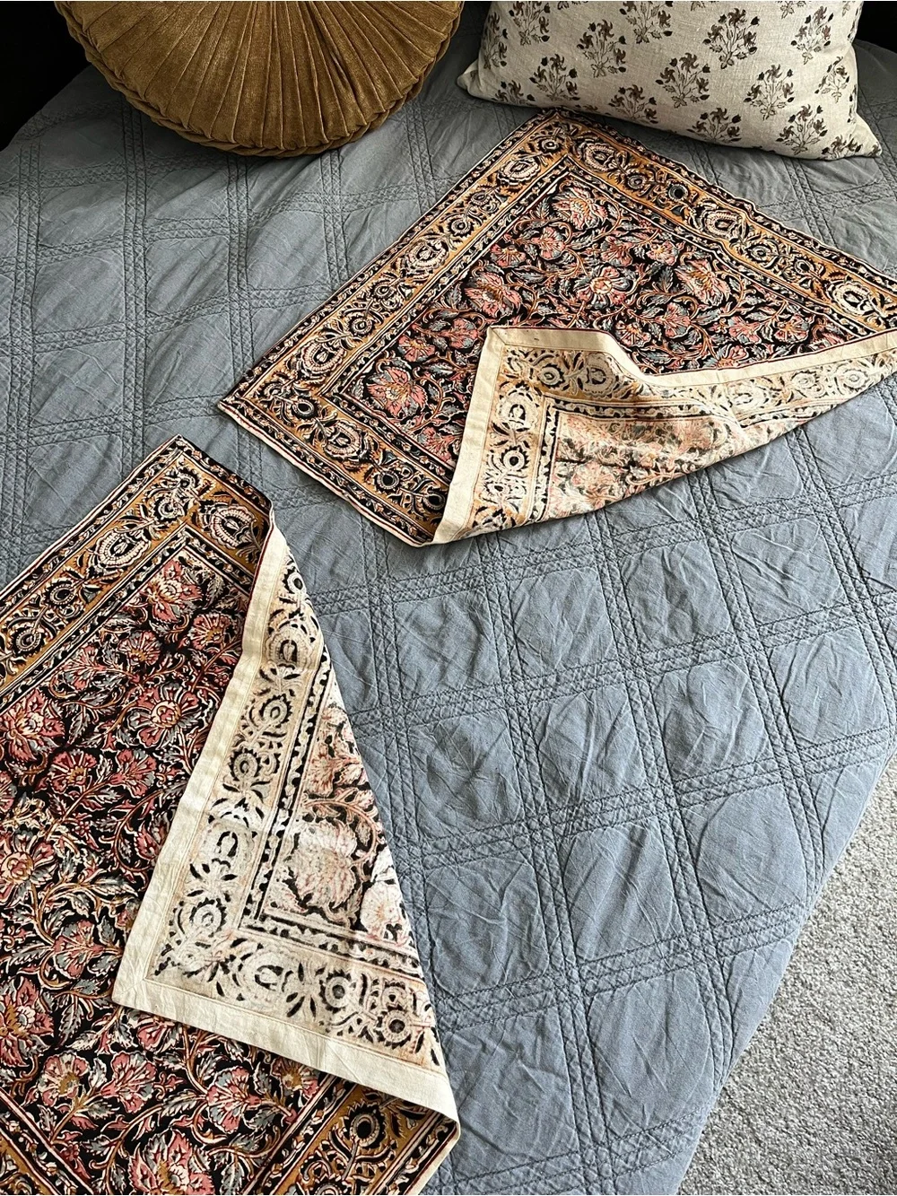 Vintage hand block printed napkins